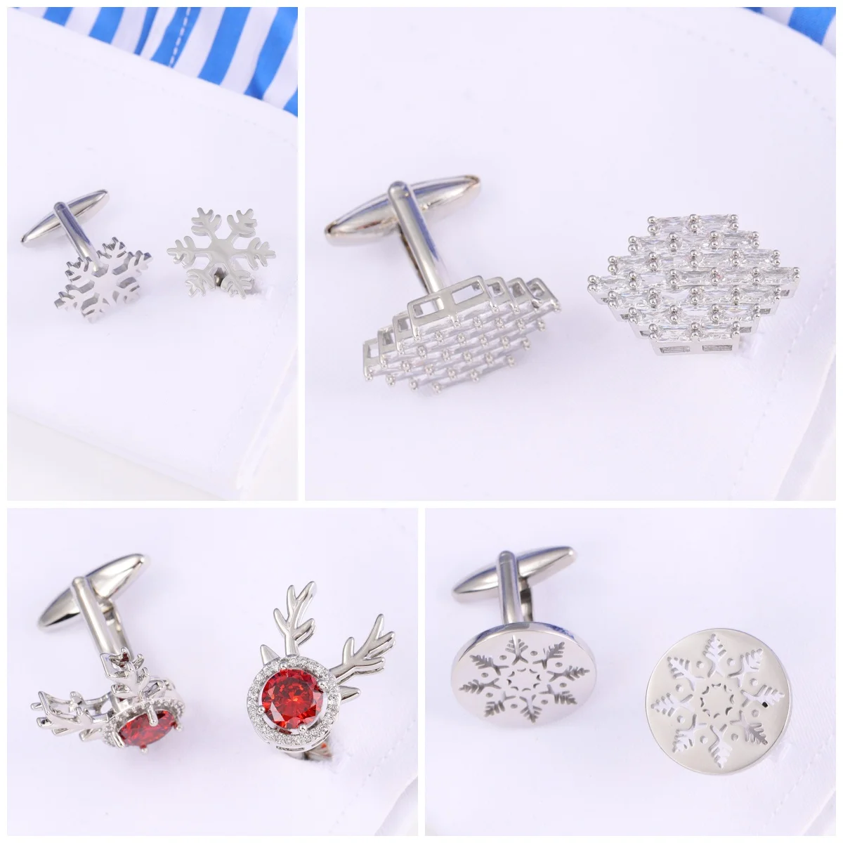 

Модные аксессуары: квадратные женские и мужские запонки с вырезами