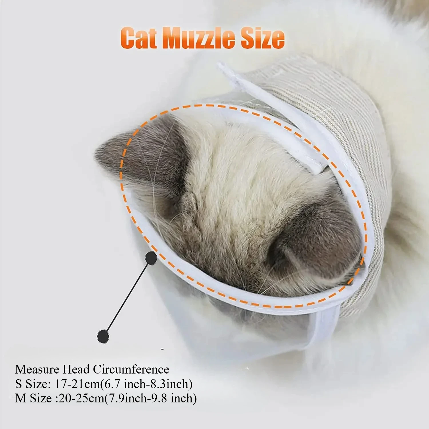 Breathable Cat Muzzle For Grooming Anti-bite Clear Head Cover_voghion.com
