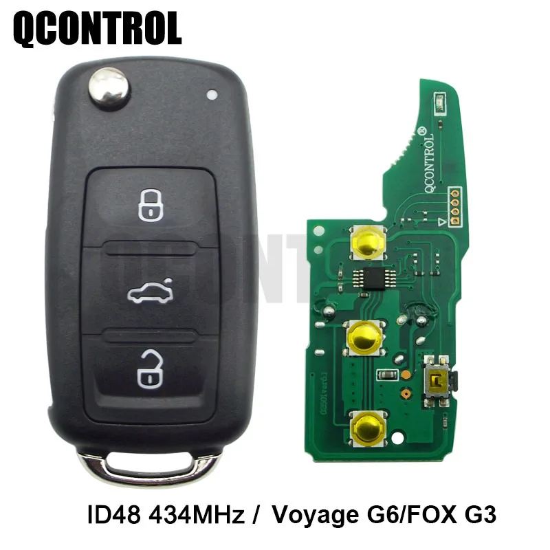 

QCONTROL 3 BTCar Remote Key 434 MHz for FOX CrossFox Space for VW/VolksWagen 2014 - 2017F / GOL G6/ Voyage G6