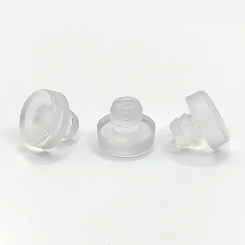 50pcs 유리 테이블 상단 범퍼 줄기 Φ12*6.5mm 투명 검정색 가구 구멍 플러그 내장 고무 피트 패드 패스너 나사
