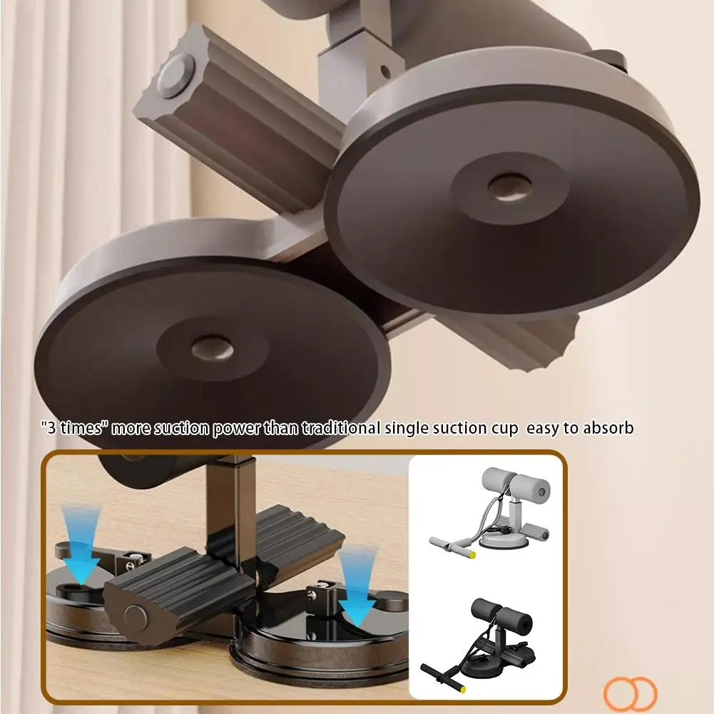 Sit-Up Exercise Bar 2 Suction Cups Floor Situp Arms Legs Non-Slip Stomach Exercised Thigh Aid Multifunctional abdominal fitness instrument abdominal workout aids