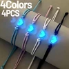 Bracelets lumineux en forme de cœur, cordon ciré tissé à la main, brillant dans le noir, bijoux faits à la main pour amis, cadeau, 1/4 pièces