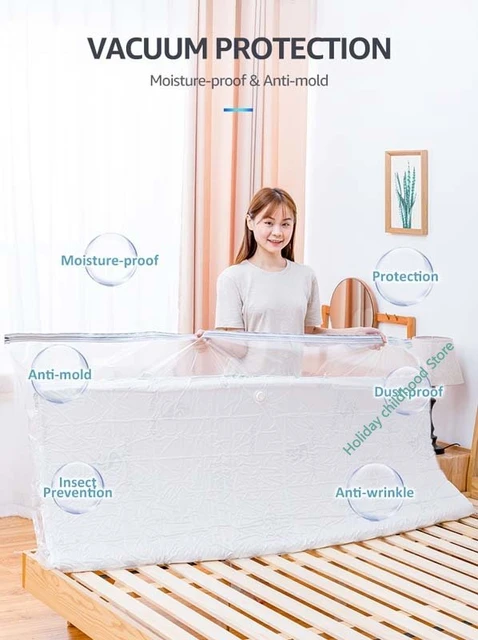 Home Use Latex Mattress Vacuum Bag Foldable Packing Storage Compression Bag  For Memory Foam Ventilated Mattress Toppers And Pad - Storage Bags -  AliExpress