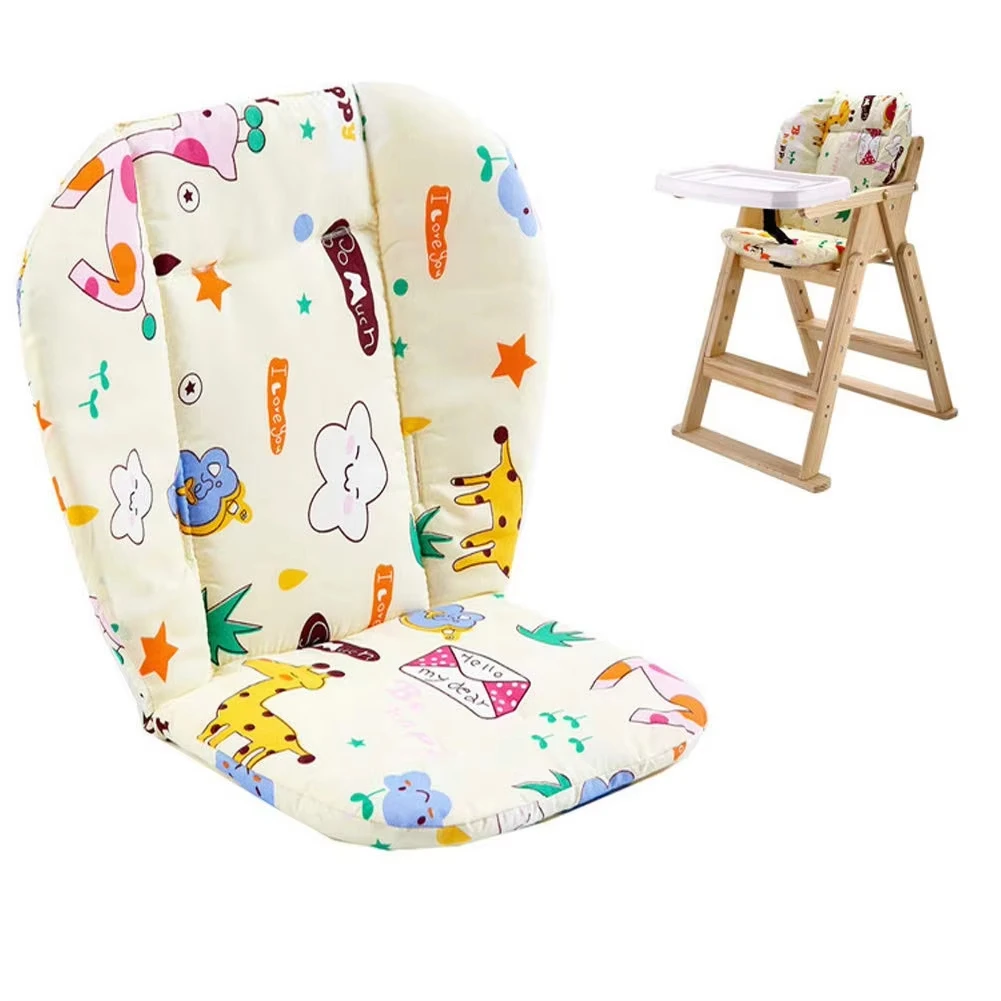 Baby Cushion for High Chair Baby Stroller Seat Cushion Cute Animal Pattern Soft Double-Sided Thick Breathable