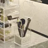 Acrylic Makeup Brush Holder Makeup Organizer Cosmetic Holder Pencil Lipstick Desk Container Table Transparent Makeup Storage Box 4