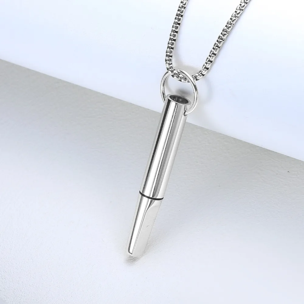 Stainless Steel Mindfulness Pendant for Breath Regulation and Anxiety Relief