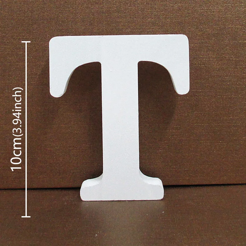 White Wooden Alphabet Letter - Personalized DIY Home & Event Decor, 10CM