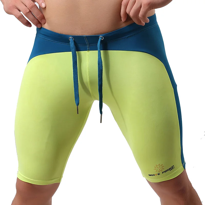 Men Swimsuit Tight Swimming Trunks Quick Dry Pool Swim Shorts Training Swimwear for Men Surfing Pants Jammer Beachwear