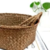 Handmade Woven Storage Basket Straw Food Container Makeup Organizer Rattan Breadfruit Case Holder 3