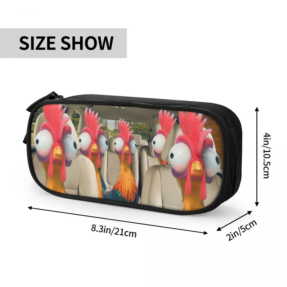 재미 있은 치킨 드라이버 연필 케이스 동물 연필 케이스 펜 홀더 어린이 대형 저장 가방 학생 학교 선물 문구