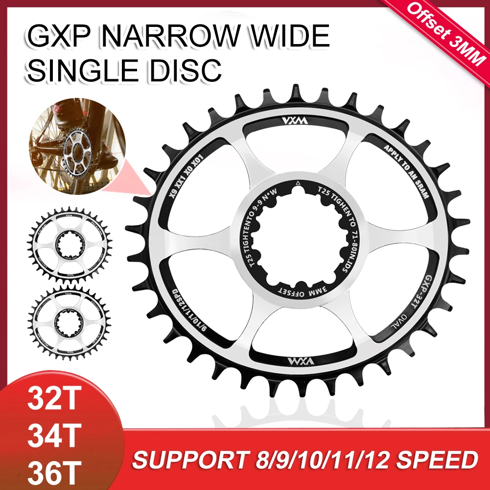 

New Bicycle Narrow Wide Chainring Oval For Boost DUB GXP 3MM Offset Direct Mount X9 X0 XX1 X01 32T 34T 36T MTB Bike Chainwheel