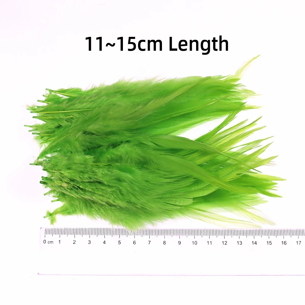 50PCS/Pack Colored Rooster Saddle Hackle 4