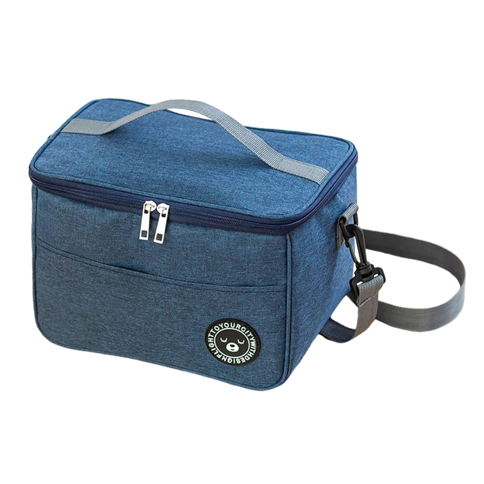 Insulated Lunch Box Men Women Travel Portable Camping Picnic Bag Cold Food Cooler Thermal Bag Kids Insulated Case with Strap lunch bag bento bag cooler bag
