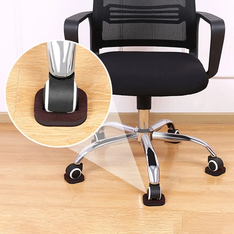 Tope de rueda para silla de oficina, protectores de suelo de madera dura,  almohadilla antivibración, alfombrilla antideslizante para pies de rodillo  - AliExpress
