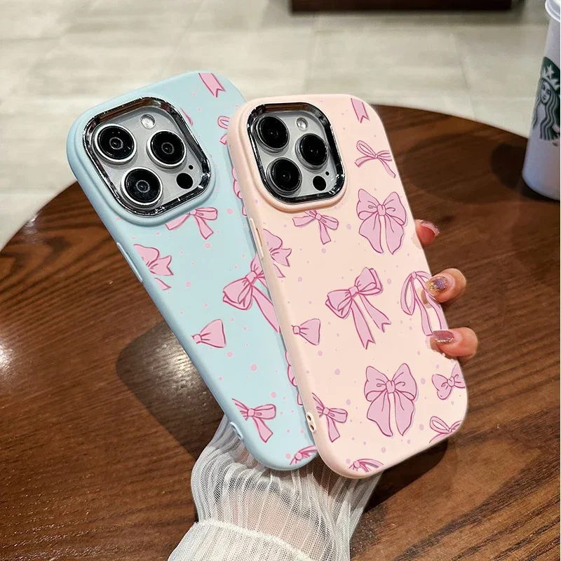 Cute Y2K Pink Bowknot Phone Case Cover