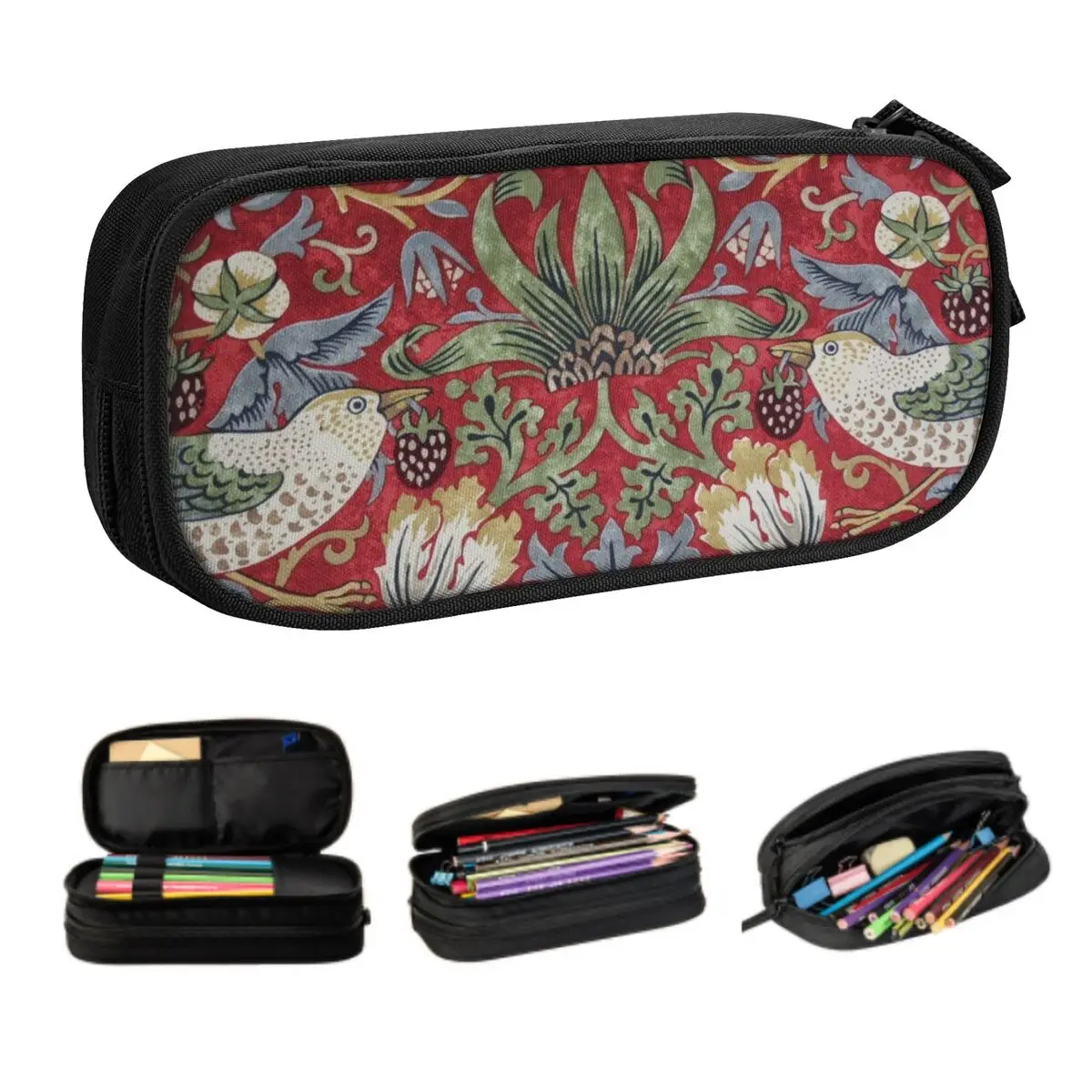 

Милые пеналы с клубничным кражом Вильяма Морриса для хранения карандашей в винтажном стиле Bohochic цветочный пенал школьные принадлежности
