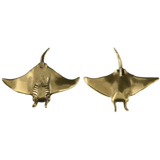 Retro Brass Ocean Devil Fish Watching Fishes Sea Animals Model Fishbowl Decoration Action Figures Education Miniature Kids Toys 6