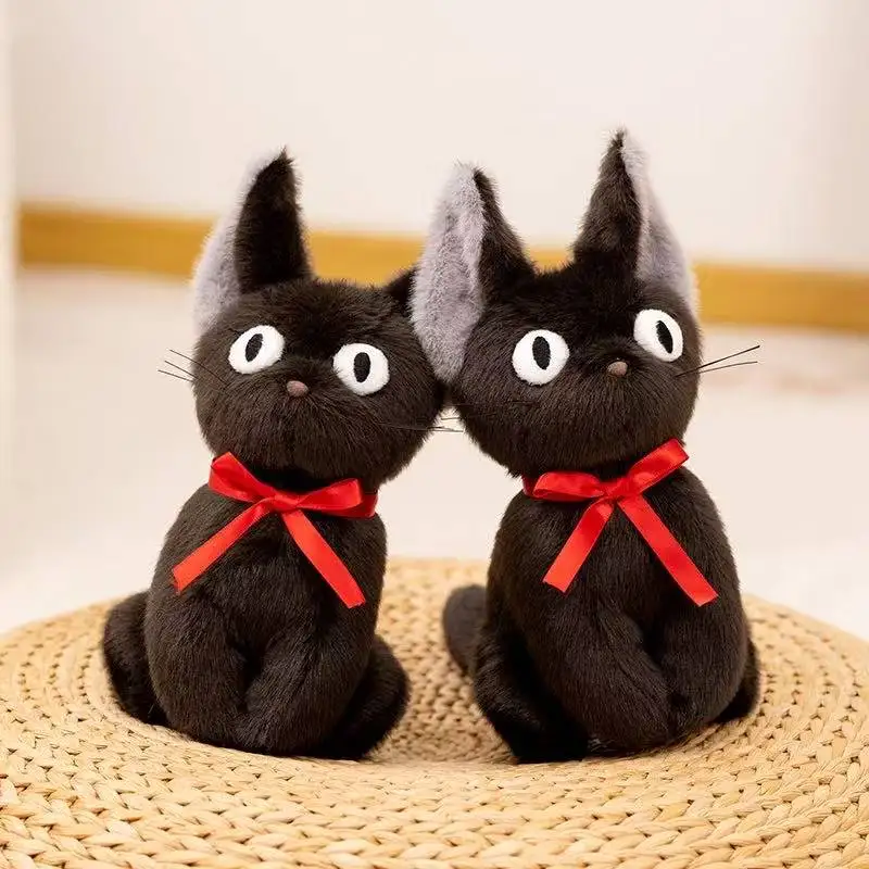 Nice 1pc 25cm Cute Bla Doll Riding Broomsti Witch's Pet Cat Toy Charm For Girls Soft Stuffed Toy Universal Pp Cotton Filling