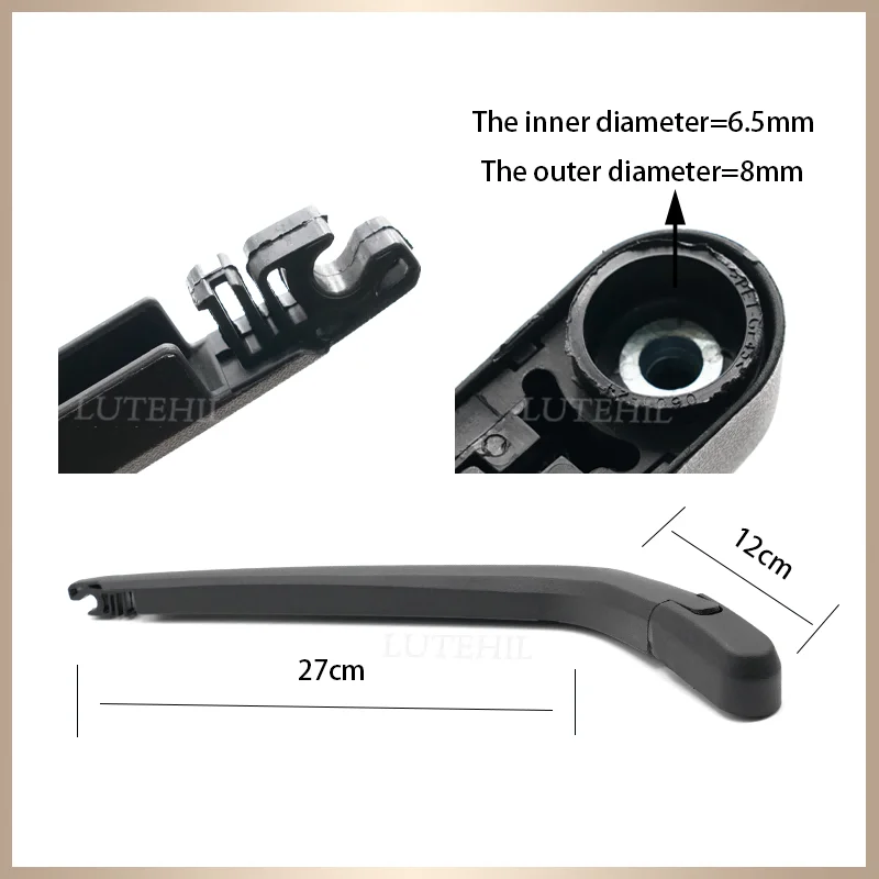 Wiper 12" Rear Wiper Blade & Arm Set Kit Fit For BMW 3 Series Touring E46 1998-2006 1999 2000 Windshield Windscreen Rear Window 3