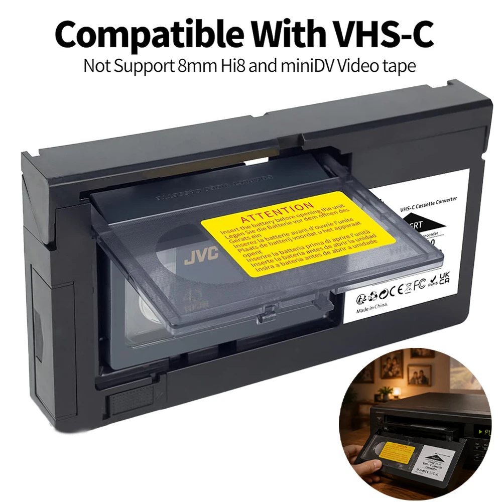 Enhanced Motorized VHS-C Cassette Converter Adapter