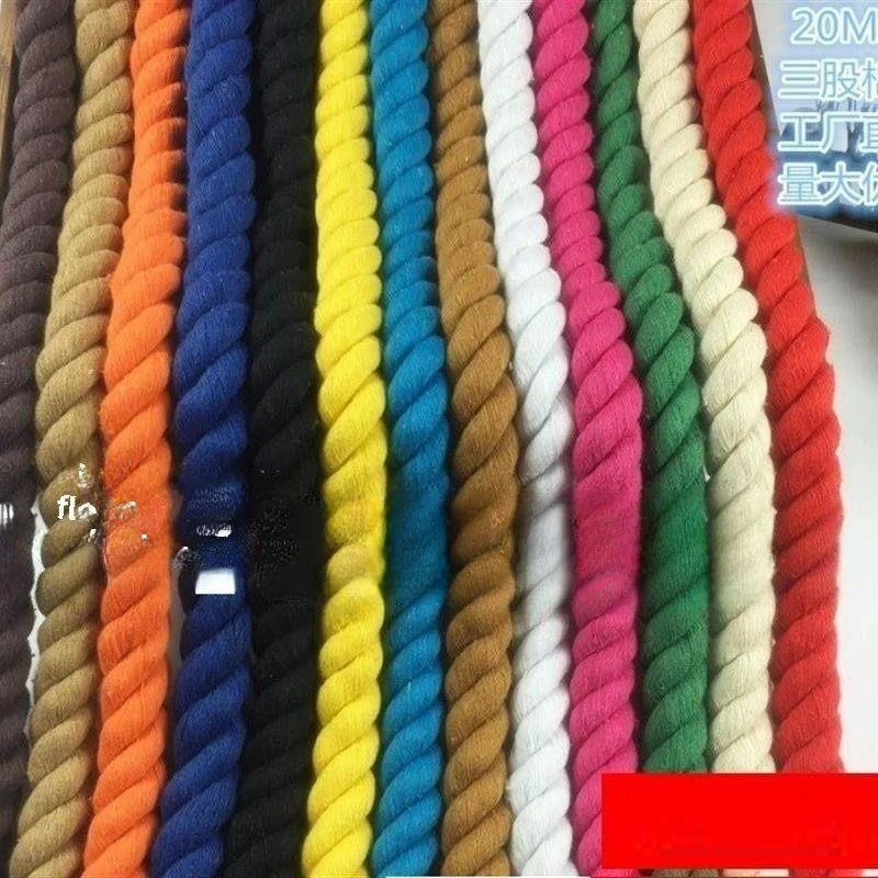 두꺼운 로프 대형 로프 꼬임 로프 화물 트럭 특수 결속용 내구성 있는 줄다리기용 로프 흰색 농장용 가정용 정리용 로프