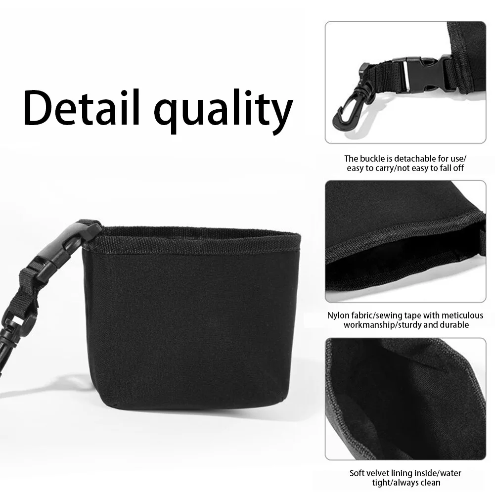 Golf Club and Golf Ball Cleaning Bag with Detachable Clip Golf Cleaning Bag Waterproof Liner Cleans Club Grooves Dry Exterior