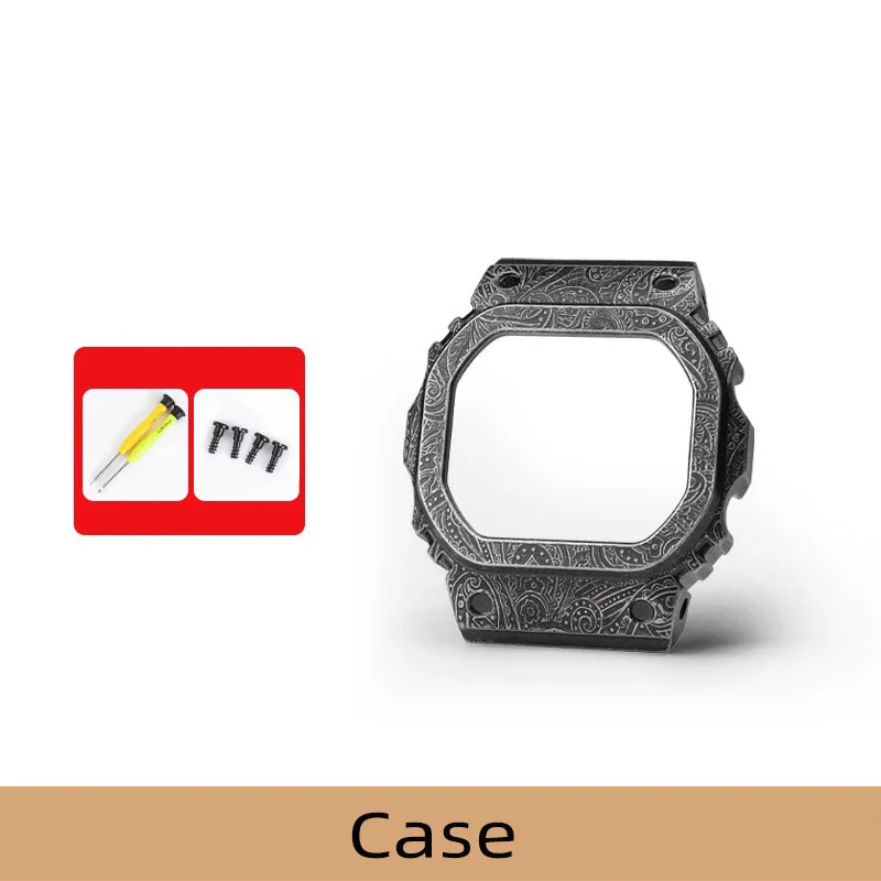 Metal Watch Band + Steel Case Shell For Casio G-Shock DW5600