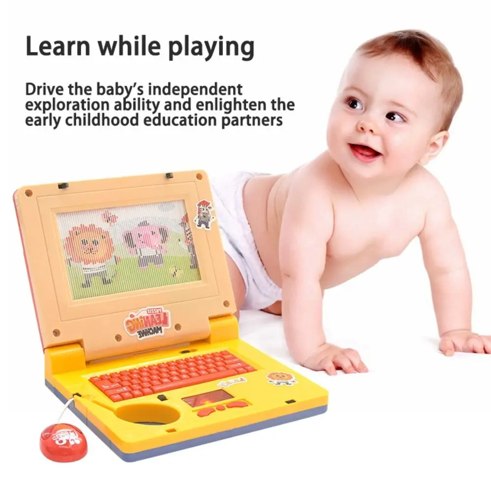 

With Sounds Kids Learning Laptop Retractable Mouse with Music Toddler Learning Computer Interactive Mouse Control