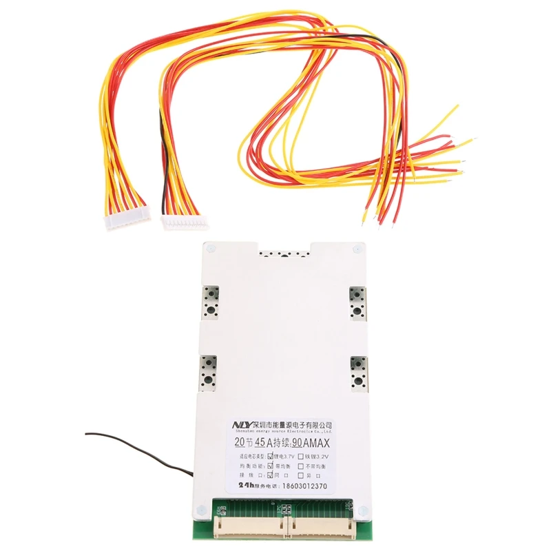 

20S 72V 45A 18650 литиевая батарея BMS 3,7V для платы защиты с балансным максимальным током 90 A используется для скутера Ebike