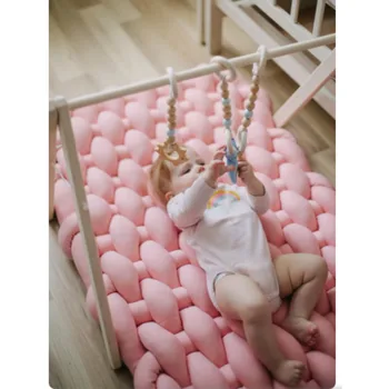 Tappetino in peluche intrecciato per bambini – Tappetino da gioco morbido e lavabile, tappeto intrecciato per regalo per la doccia della scuola materna, grande cuscino da pavimento per bambini