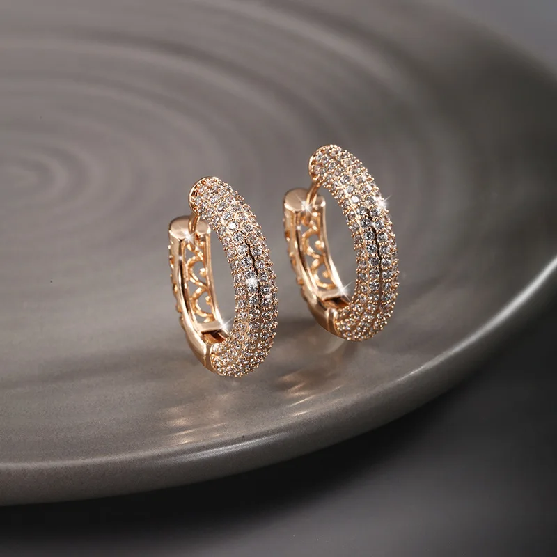 

Модные маленькие серьги-кольца с кристаллами для женщин, элегантные летние круглые серьги с блестящими кристаллами и цирконием, свадебные украшения