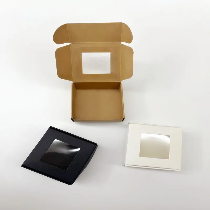 

Kraft paper box handmade soap box gift airplane box candy gift box small gift box companion gift open window transparent