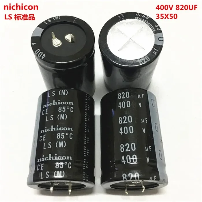 

2PCS/10PCS 820uf 400v Nichicon LS 35x50mm 400V820uF Snap-in PSU Capacitor