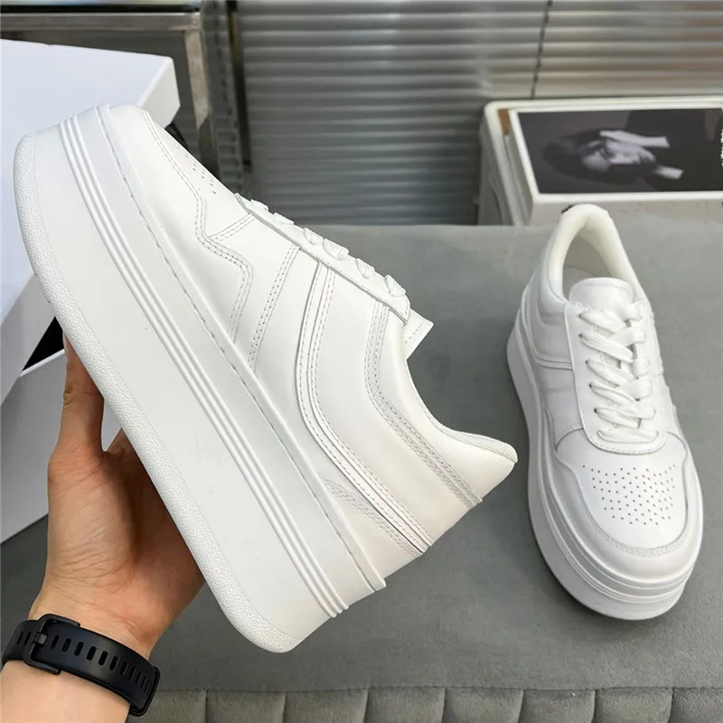 Spring and autumn women's sports shoes round toe increase thick sole cross strap design single shoes fashion casual sports shoes 1