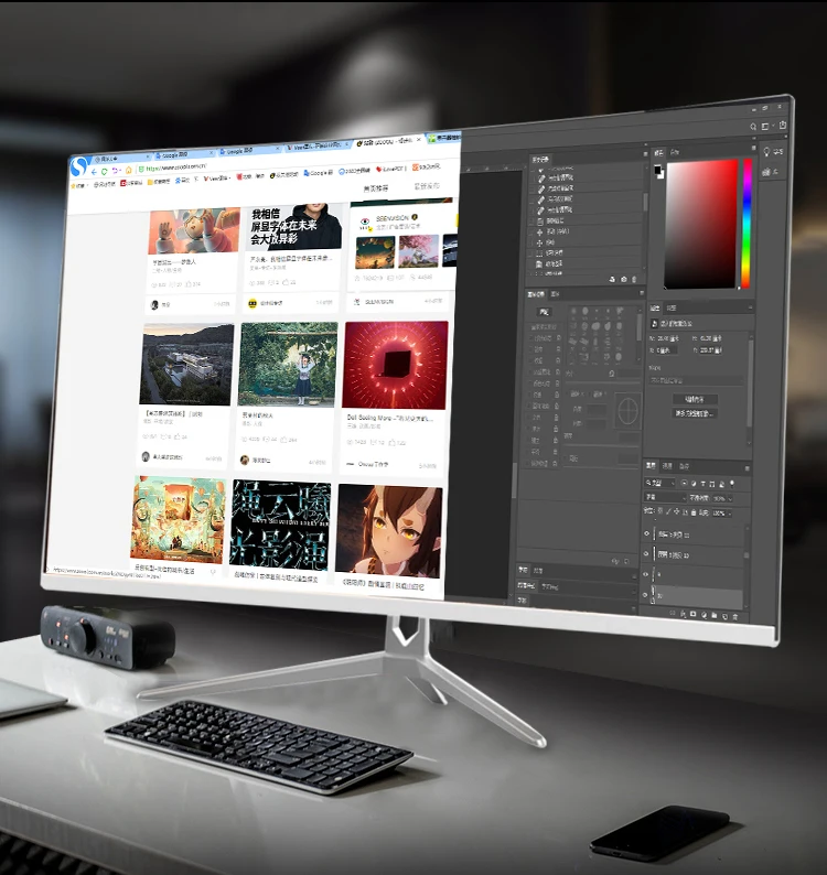 1Ms Tempo Di Risposta 32 "Pollici Qhd Led 144Hz 2K Monitor Da Gioco Curvo Sottile