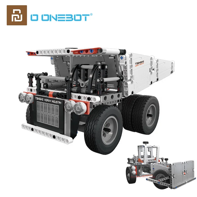 

Xiaomi ONEBOT Mine Truck Building Blocks Pure Mechanical Transmission Control Made of 500 Pieces High Simulation Model for Gifts