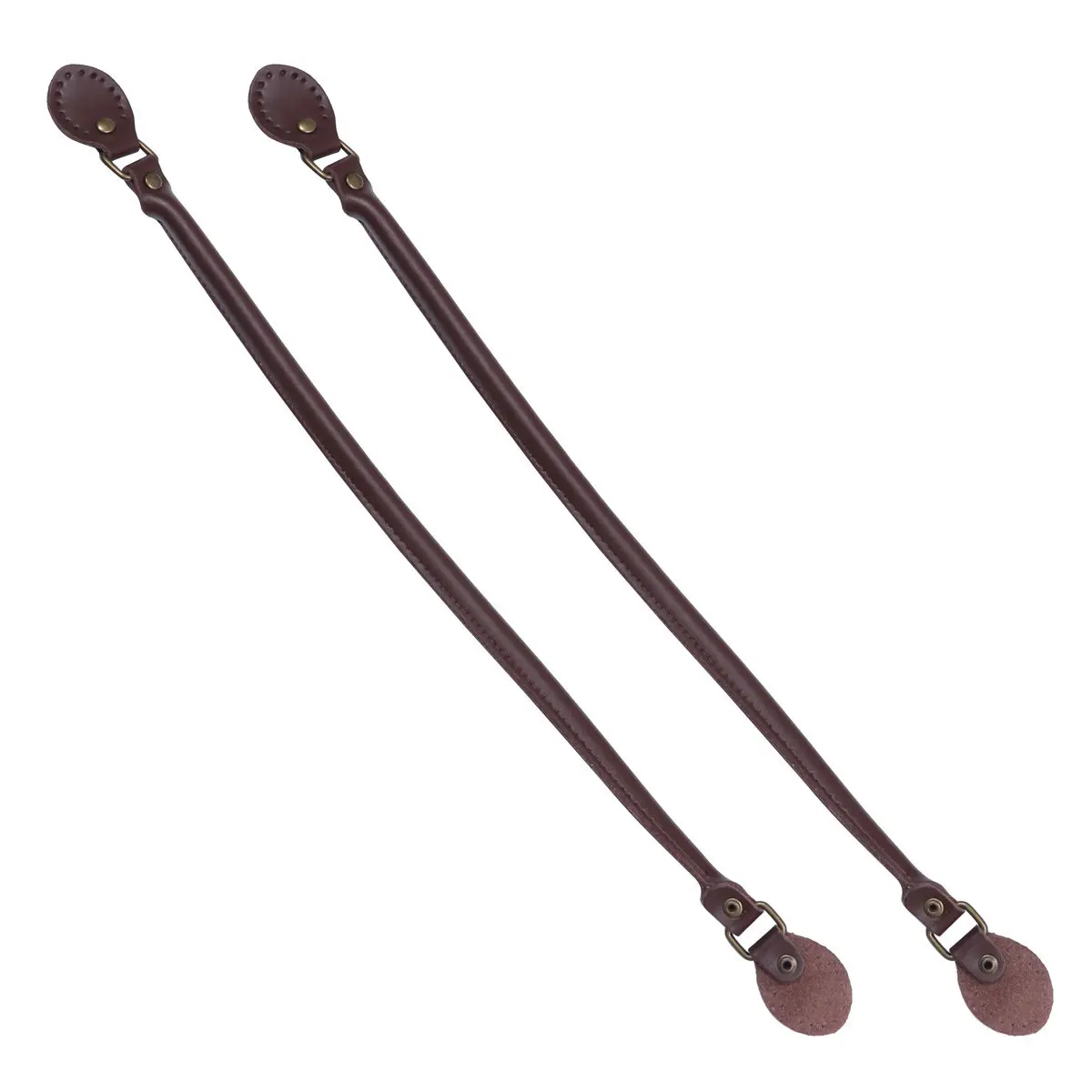 1 쌍 소가죽 핸드백 손잡이 DIY 바느질 토트 백 교체 스트랩 여성용 가방 액세서리 용 두꺼운 라이트 커피