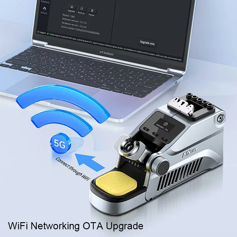 AIXUN 정밀 납땜 스테이션, 휴대폰 SMD BGA PCB 용접 수리 플랫폼용 다리미 핸들, T210, T115 와 호환 가능, T380