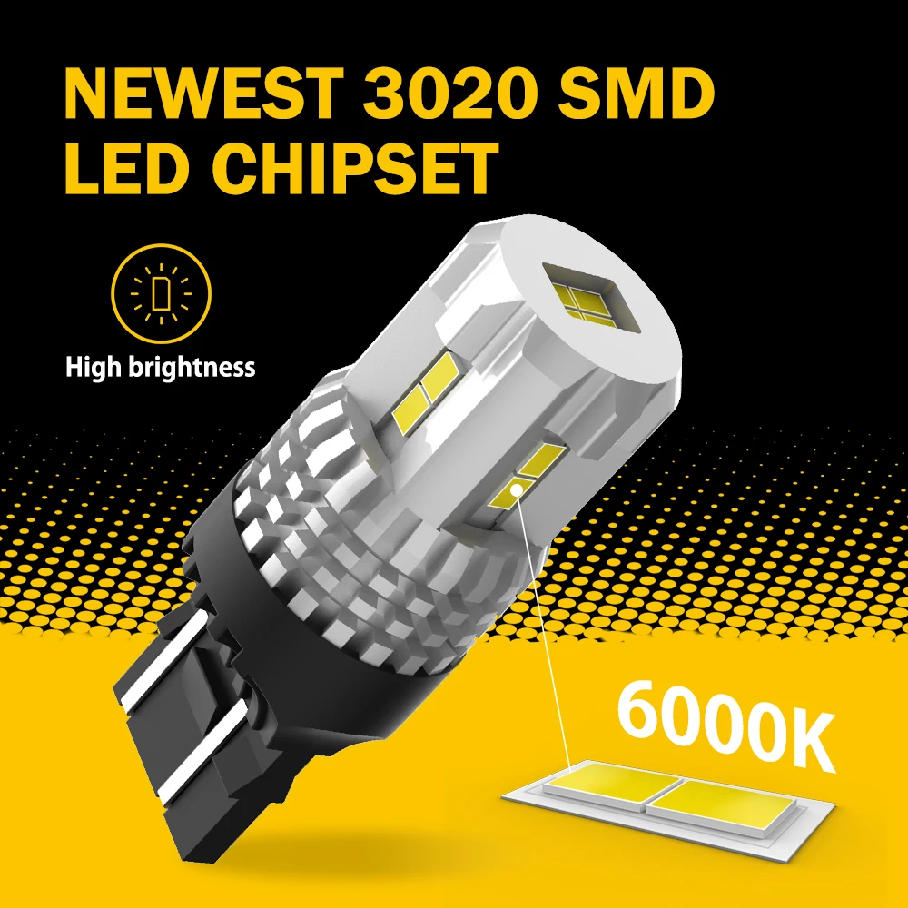 AUXITO 2X LED DRL T20 7440 W21W WY215W LED  CANBUS 7443 W21/5W LED    ְ  ڵ    12V