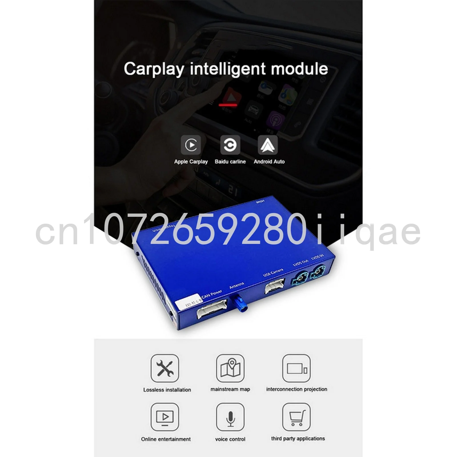 

Integration Wireless CarPlay Android Auto Receiver Module for BMW 1-7 Series M3 M4 M5 X1-X6 I3/I8 Z4 MINI