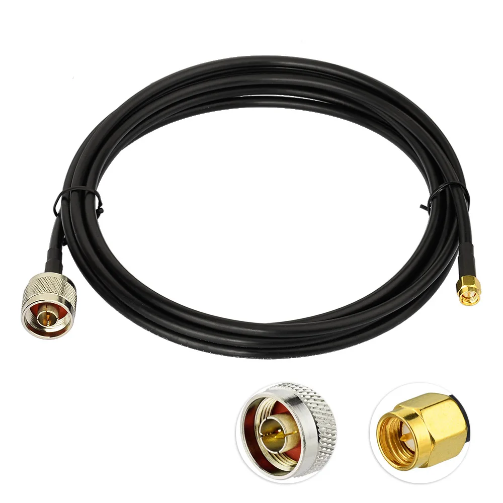 SMA Plug to N Male Straight RF Coaxial Cable for Electronics