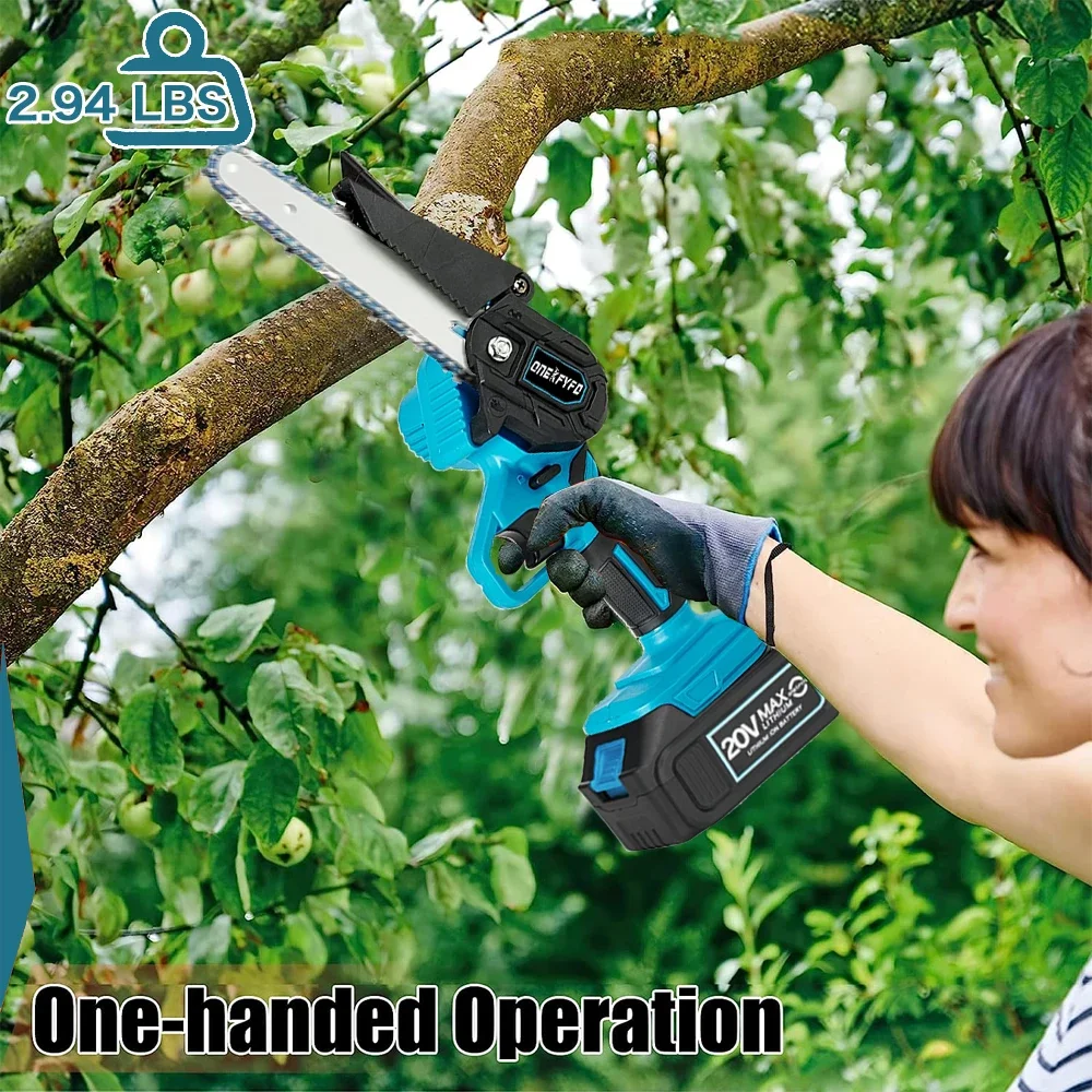 4 Inch/6 Inch Mini Electric Saw Chainsaw Fruit Tree Woodworking Garden Tools Hand Held Wood Cutters  For Makiita 18V Battery 5