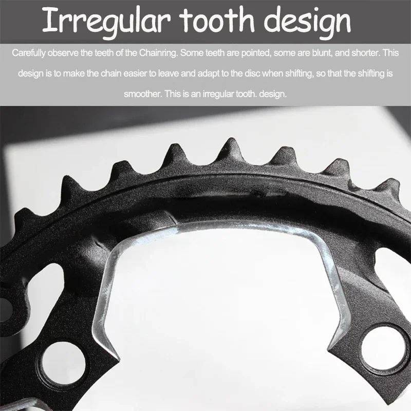 Description Picture 5 of itemPROWHEEL 104 BCD Bicycle Chainring 64BCD 96BCD /8/9/10/11S Chainwheel 22T 24T 30T 32T 40T 42T 44T Bike Chain Ring Crankset Mtb