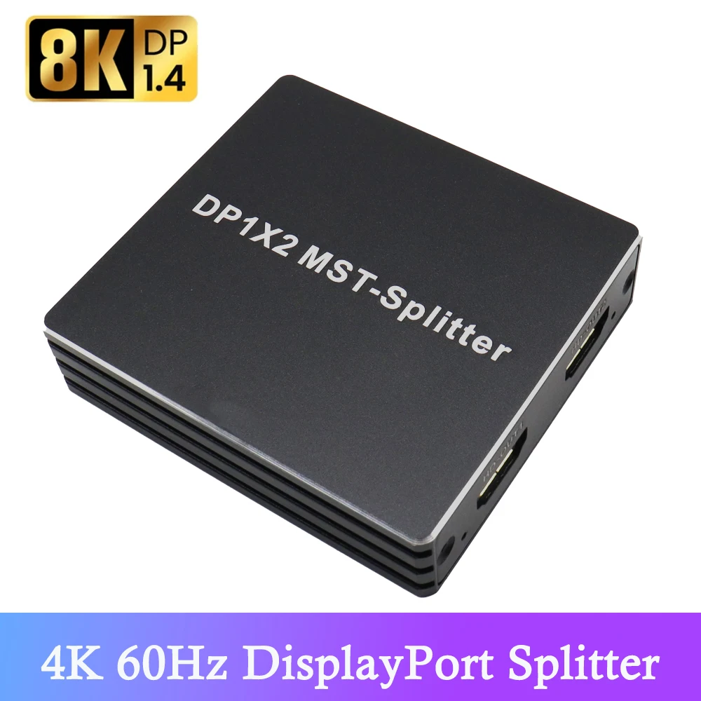 Ultra HD Dual Monitor DisplayPort MST Hub Splitter - 4K 120Hz Extended Display