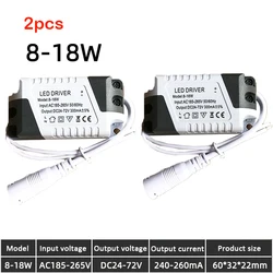Universal LED Lighting Transformer - Ceiling Lamp & LED Strip Power Supply Adapter (8 - 24W) (8 - 18W)