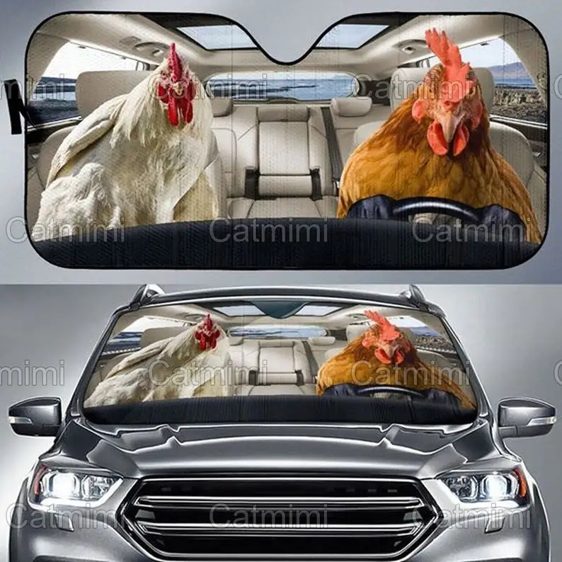 

Rooster Car Sun Shade, Chicken Auto Sun Shade , Funny Chicken Sun Shade, Chicken Car Decor, Car Sun Protector, Farm Gift MCL0120