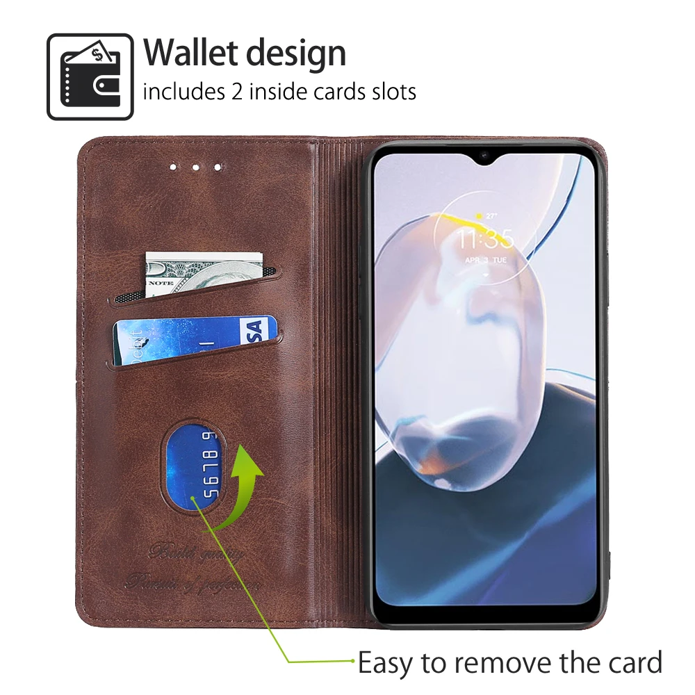 Business Retro Leather Phone Case with Card Slots and Holster - Fall Prevention Flip Cover