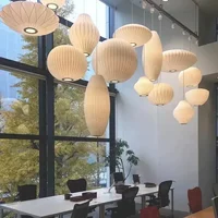 Silk LED Pendant Lamp Denmark Designer Modern Hanging Light for Living Room Hotel Restaurant Factory Direct High-End Home Decor 2