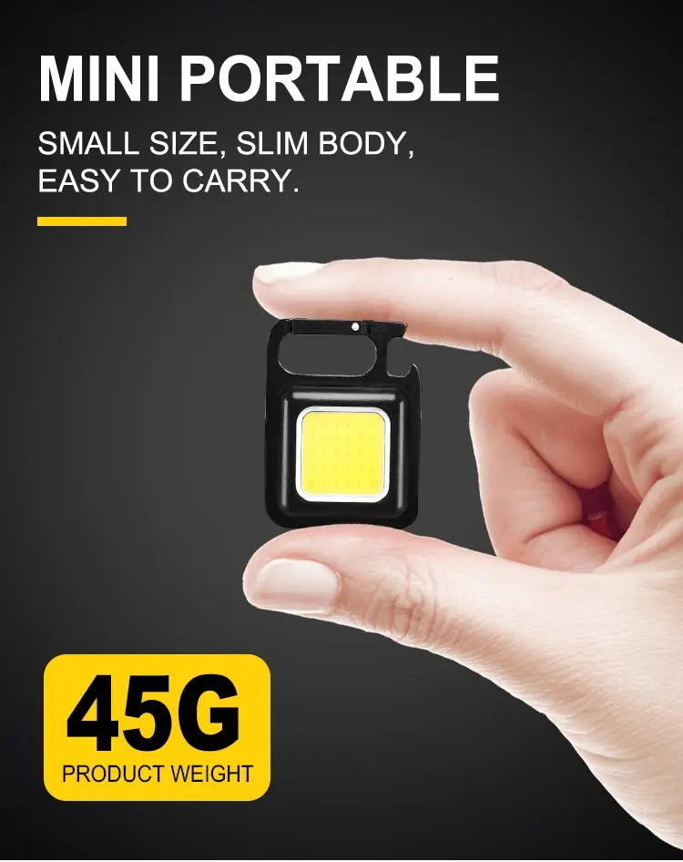 Description Picture 6 of itemLED Mini Flashlight Portable Keychain USB Rechargeable Waterproof For Outdoor Camping Camping Lamps Charging Work Lights Fishing