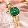 CURREN Luxury Elegance Ladies Watch with Sparkling Rhinestones Simple Quartz Stainless Steel Bracelet Wristwatch 5